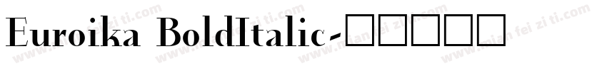 Euroika BoldItalic字体转换